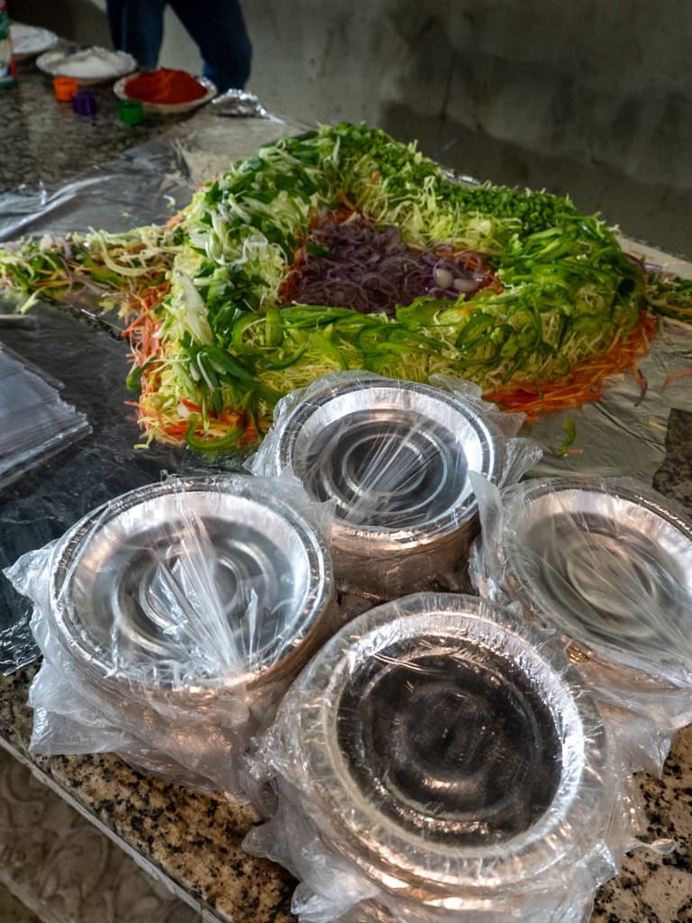 Mixed vegetable dish at wedding catering by Mangal Bhoj